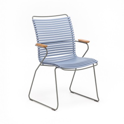 Chaise Click haut dos bleu pigeon - Houe