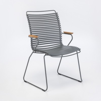 Chaise Click haut dos gris foncé - Houe