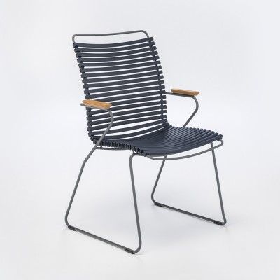 Chaise Click haut dos bleu foncé - Houe