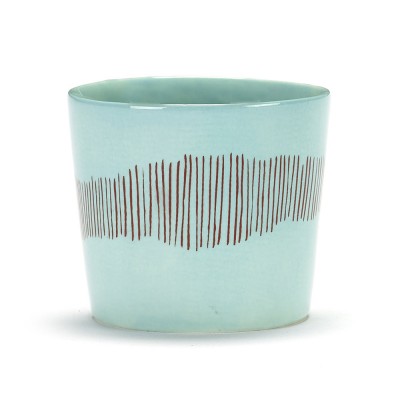 Tasse à expresso 15cl Feast Ottolenghi bleu rayures rouges - Serax