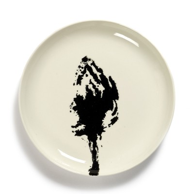 Assiette Feast Ottolenghi blanc artichaut noir S - Serax
