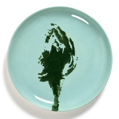 Assiette Feast Ottolenghi bleu artichaut vert M - Serax