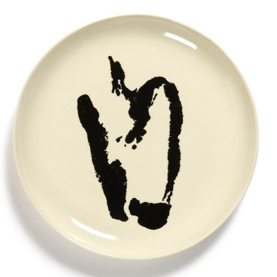 Assiette Feast Ottolenghi blanc poivron noir M - Serax