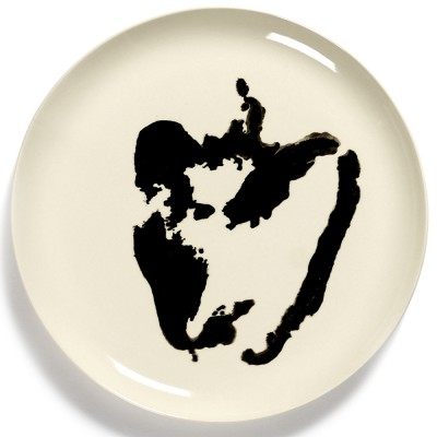 Assiette Feast Ottolenghi blanc poivron noir L - Serax