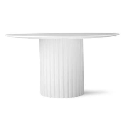 Table à manger ronde Pillar blanc - HKliving