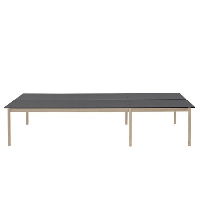 Table Linear System noir & chêne configuration 1 - Muuto