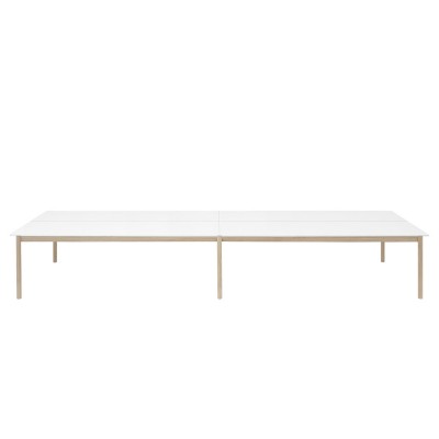 Table Linear System blanc & chêne configuration 2 - Muuto