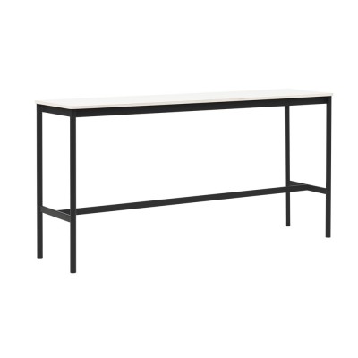 Table Base High contreplaqué blanc piétement noir - Muuto