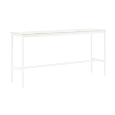 Table Base High contreplaqué blanc piétement blanc - Muuto