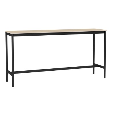 Table Base High chêne laqué piétement noir - Muuto