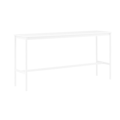 Table Base High stratifié blanc piétement blanc - Muuto