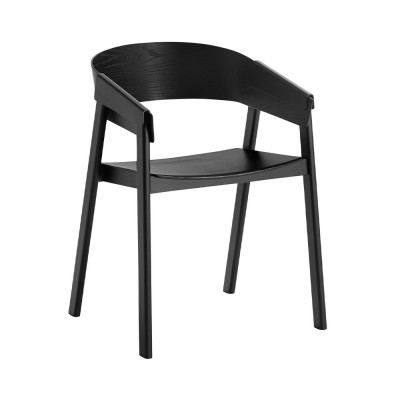 Chaise avec accoudoirs Cover hêtre noir - Muuto
