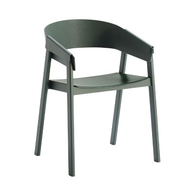Chaise avec accoudoirs Cover hêtre vert - Muuto
