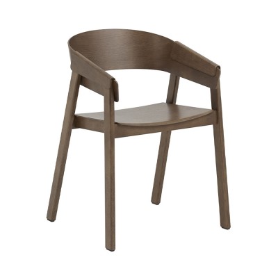 Chaise avec accoudoirs Cover chêne brun foncé - Muuto