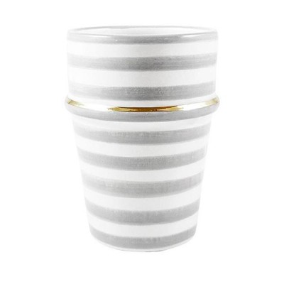 Tasse Beldi Gold gris rayé - Chabi Chic
