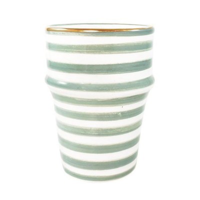 Tasse Beldi Gold vert amande rayé - Chabi Chic