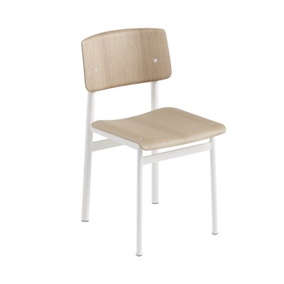 Chaise Loft chêne & acier blanc - Muuto