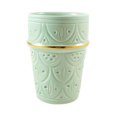 Tasse Beldi Empreintes gold vert amande - Chabi Chic