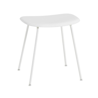 Tabouret Fiber blanc & piètement acier - Muuto