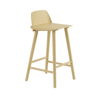 Tabouret Nerd frêne jaune sable H79 cm - Muuto