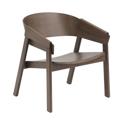 Chaise lounge Cover chêne teinté brun foncé - Muuto