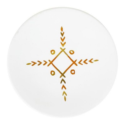 Assiette Caftan gold blanc - Chabi Chic