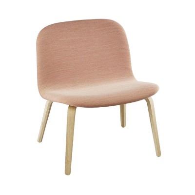 Chaise lounge Visu tissu Steelcut Trio 515 rose clair - Muuto