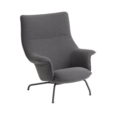 Fauteuil lounge Doze tissu Ocean 80 gris foncé - Muuto