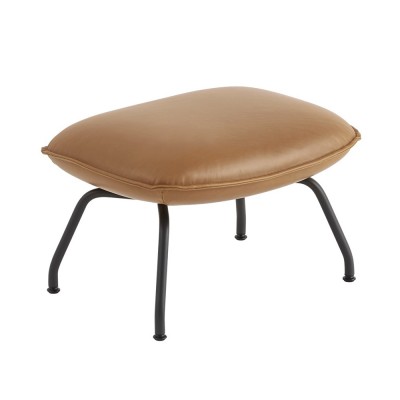 Repose-pieds Doze cuir cognac - Muuto