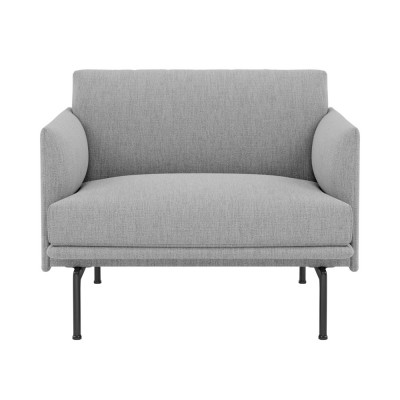 Fauteuil Outline tissu Vancouver 14 gris clair - Muuto