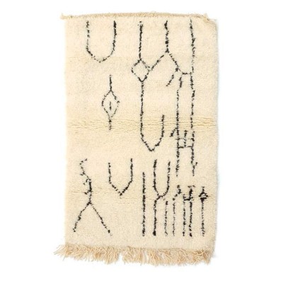 Tapis lignes abstraites noir - Chabi Chic