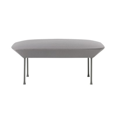 Repose-pieds Oslo tissu Steelcut 160 gris clair - Muuto