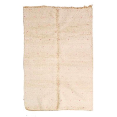 Tapis Fond blanc motifs points rose - Chabi Chic