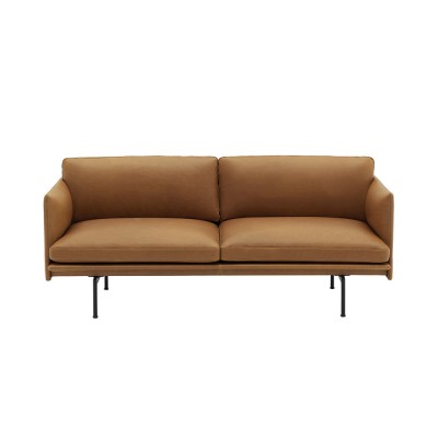 Canapé 2 places Outline cuir cognac - Muuto
