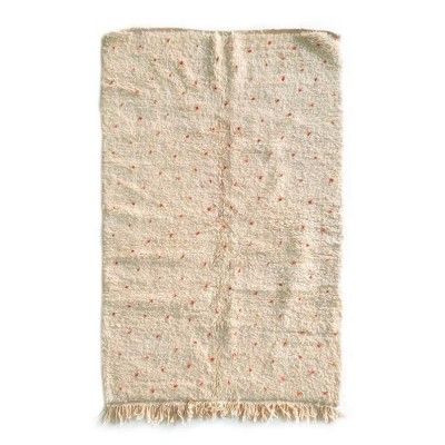 Tapis Beni Ourain motifs points orange beige M - Chabi Chic