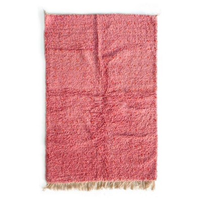 Tapis Beni Ourain motifs points orange rose S - Chabi Chic