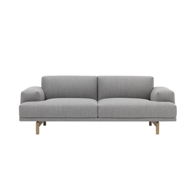 Canapé 2 places Compose tissu Fiord 151 gris clair - Muuto
