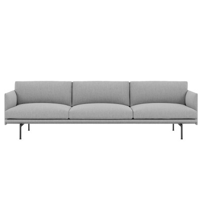 Canapé 3,5 places Outline tissu Vancouver 14 gris clair - Muuto