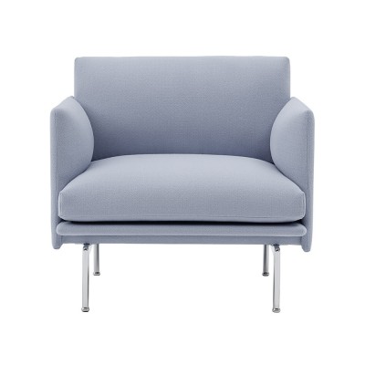 Fauteuil Outline Studio tissu Vidar 723 bleu ciel - Muuto