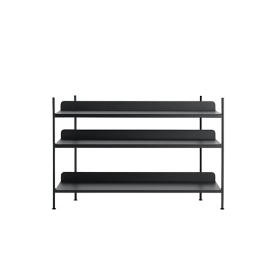 Système d'étagère Compile noir configuration 2 - Muuto