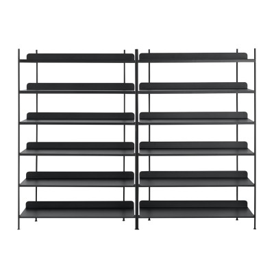 Système d'étagère Compile noir configuration 8 - Muuto