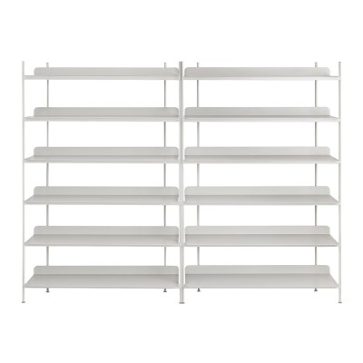 Système d'étagère Compile gris configuration 8 - Muuto
