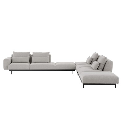 Canapé d'angle In Situ tissu Clay 12 gris clair configuration 8 - Muuto
