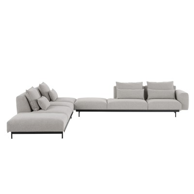 Canapé d'angle In Situ tissu Clay 12 gris clair configuration 9 - Muuto