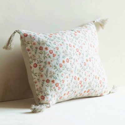 Coussin en tissu Bahia Iris Sable - Gabrielle Paris