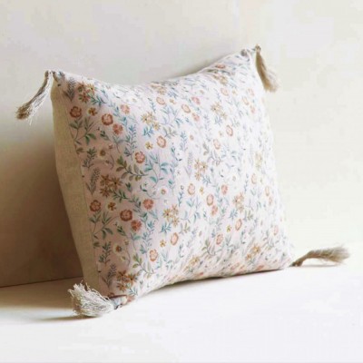 Coussin en tissu Bahia Iris Poudre - Gabrielle Paris
