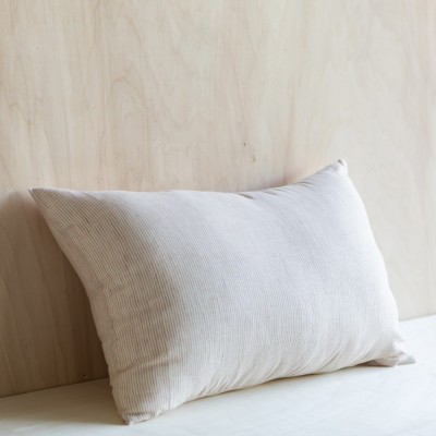 Coussin en lin lavé Sao Paulo glaise et lait - Gabrielle Paris