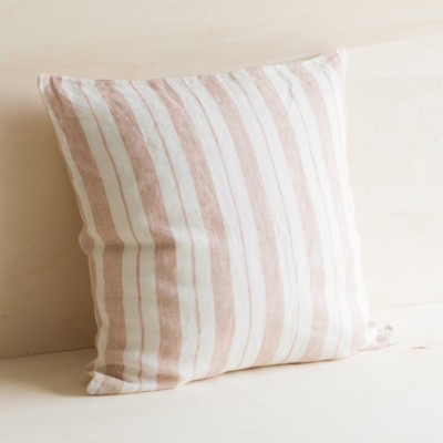 Coussin en lin lavé Brasilia glaise et lait - Gabrielle Paris