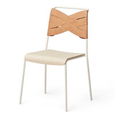 Chaise Torso frêne & cuir naturel - Design House Stockholm