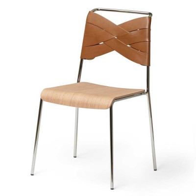 Chaise Torso chêne & cognac - Design House Stockholm